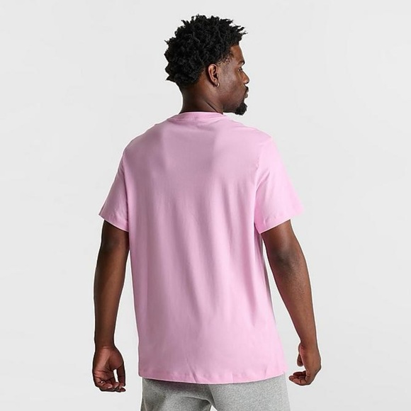 NEW NIKE SPORTSWEAR CLUB T-SHIRT - Pink with embroidered Swoosh logo - Picture 5 of 9